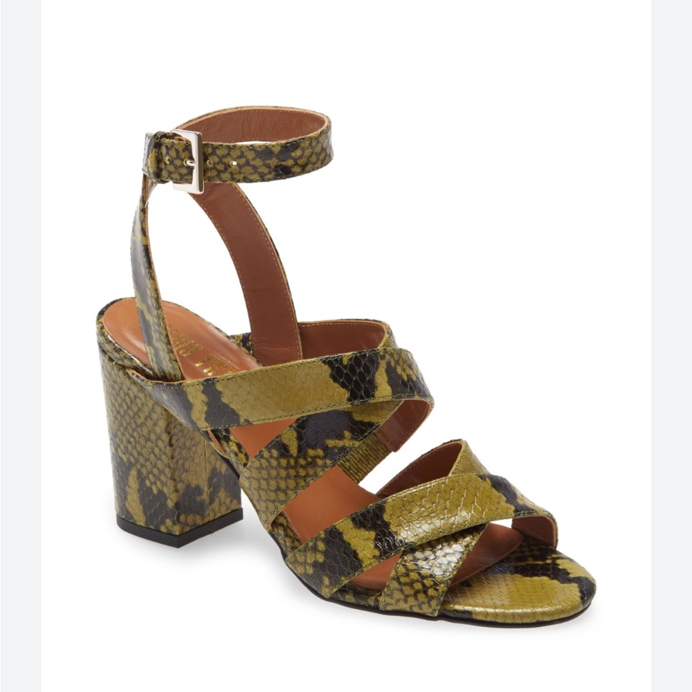 Paris Texas Snakeskin Strappy Heels 37